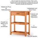 Ver imagem 4 de Aparador de Sala Rústico 100% Madeira 1 Gaveta Bella Carvalho Fosco