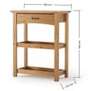 Ver imagem 3 de Aparador de Sala Rústico 100% Madeira 1 Gaveta Bella Carvalho Fosco