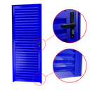 Ver imagem 2 de Porta Veneziana Alumínio 80 D. L25 Azul Brimak