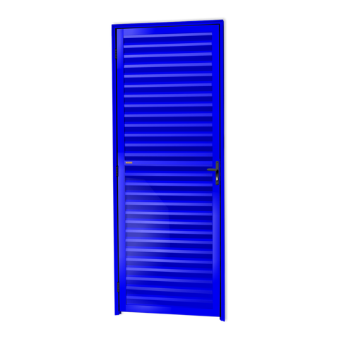 Porta Veneziana Alumínio 80 D. L25 Azul Brimak