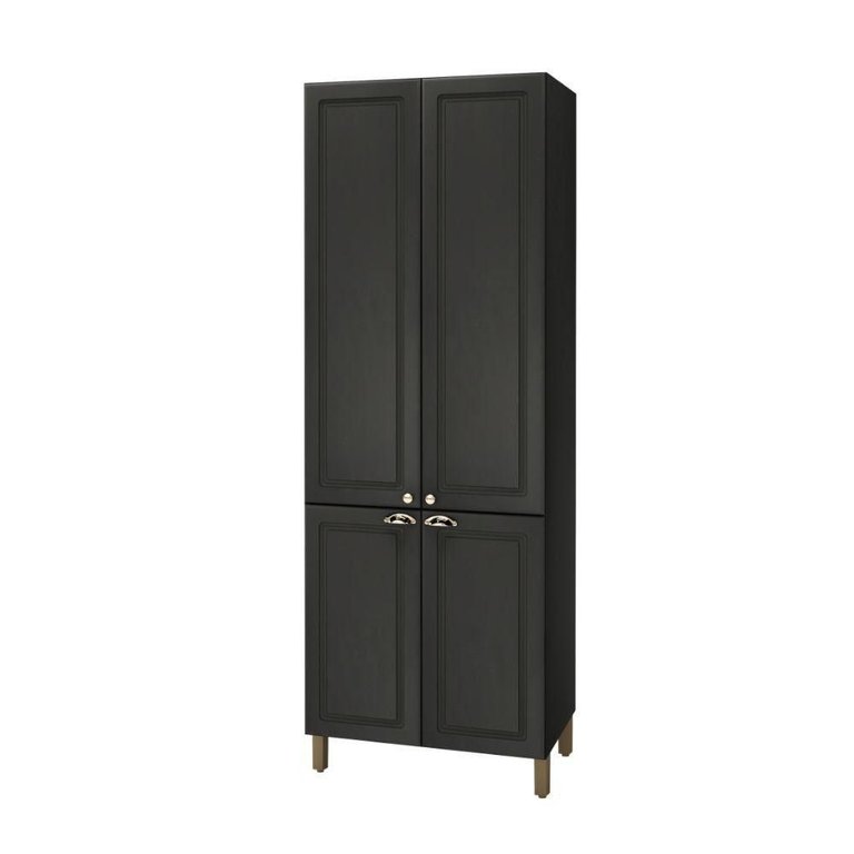 Paneleiro 4 Portas 80cm sem Tampo Firenze Chumbo