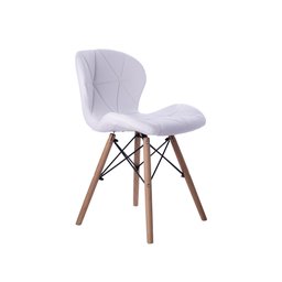 Cadeira Estofada Jantar Charles Eames Eiffel Slim Wood Confort Branco - 3