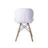 Cadeira Estofada Jantar Charles Eames Eiffel Slim Wood Confort Branco - 4