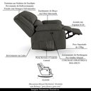 Ver imagem 6 de Poltrona do Papai Reclinável Sala de Cinema Barcelona Glider Manual Giratória Linho Chumbo