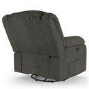 Ver imagem 5 de Poltrona do Papai Reclinável Sala de Cinema Barcelona Glider Manual Giratória Linho Chumbo