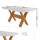 Ver imagem 5 de Conjunto de Jantar Star 4 Lugares Tampo Vidro Laqueado Off White 120cm Mobilare