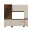 Ver imagem 2 de Cozinha Compacta Connect 12 Portas 2 Gavetas com Vidro 100% MDF Duna/Cristal - Henn