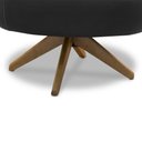 Ver imagem 3 de Poltrona Decorativa Giratória Orgânica para Sala Living Zadok L06 Couro Preto - Lyam Decor