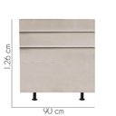 Ver imagem 3 de Cabeceira Estofada Cama Box Solteiro 90cm Argentina Corino Bege- Mabe Magazine
