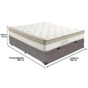 Ver imagem 6 de Cama Box Baú Cinza e Colchão King Best Molas Ensacadas Casal 138x188x33 Anjos