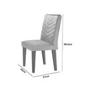 Ver imagem 4 de Conjunto Sala de Jantar Mesa Olímpia 90cm Mdf Canto Reto e 4 Cadeiras Liz Moderna