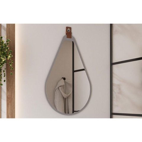 Espelheira Banheiro Gota 50x76cm Platina MGM