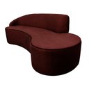 Ver imagem 2 de Sofá Decorativo 3 Lugares 210cm Abby Encosto Esquerdo Curvo Veludo Vinho G15 - Gran Belo