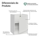 Ver imagem 3 de Balcão de Cozinha 60 cm 1 Porta (sem Tampo) Branco Vik Madesa