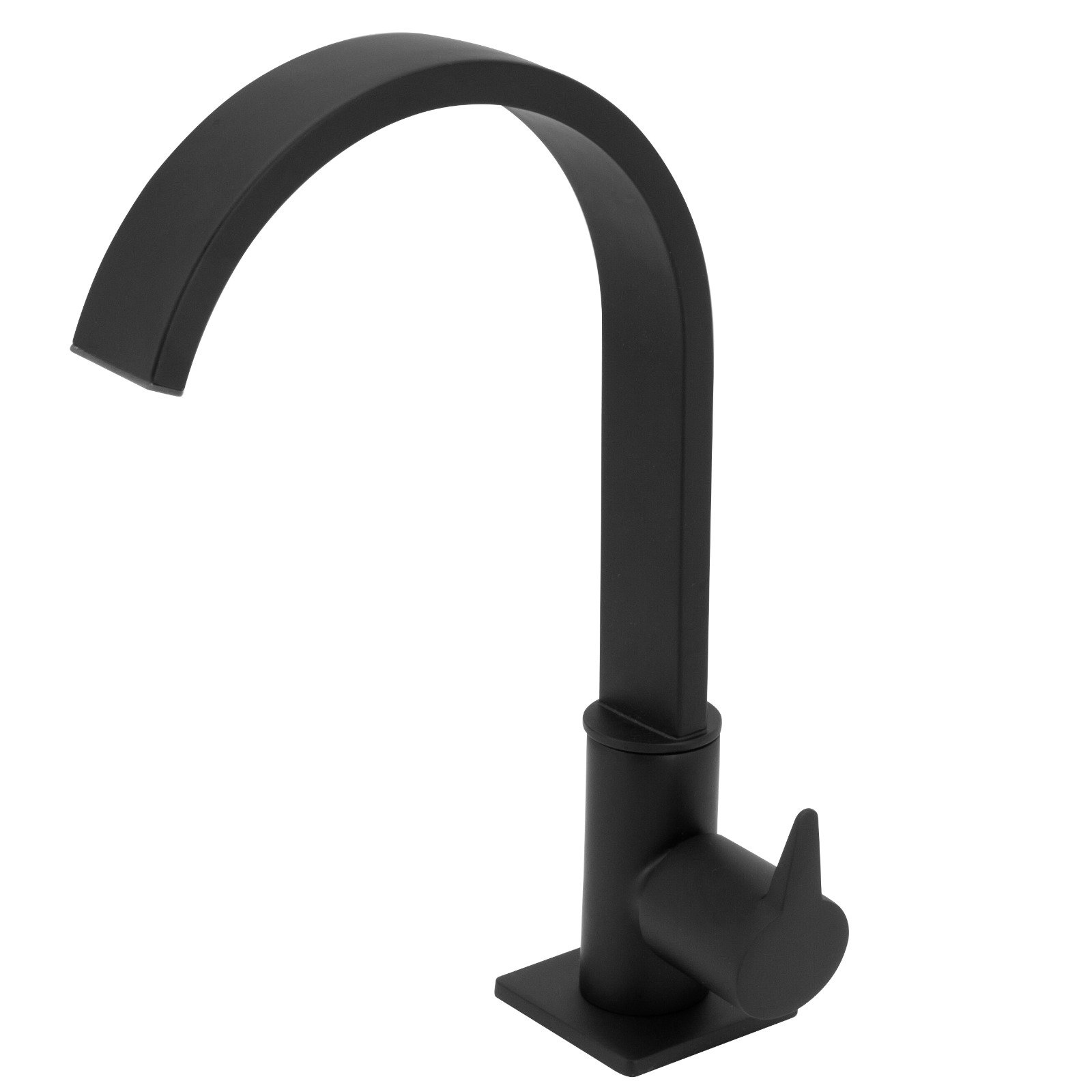 Torneira Quadrada Lavatorio/banheiro Preto/black Fosco Metal - 1