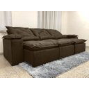 Ver imagem 2 de Sofá Retrátil Reclinável 2,70 M Marrom 200 Athenas