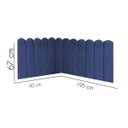 Ver imagem 3 de Cabeceira Painel Cama Solteiro Box Nuvem Suede Sandy 90 cm:Azul