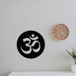 Aplique De Parede Em Mdf 6mm Vazado Mandala Om Símbolo - 5