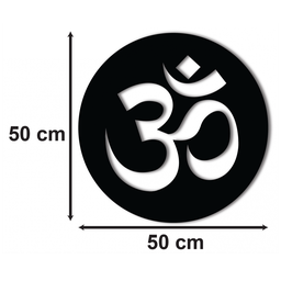 Aplique De Parede Em Mdf 6mm Vazado Mandala Om Símbolo - 3