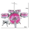 BATERIA COMPLETO BANQUINHO BRINQUEDO MUSICAL ROCK PARTY ROSA - 2