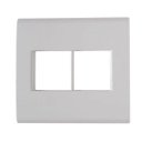 Ver imagem 1 de Espelho Placa Liz 4 x 4 Branca 4 Módulos Tramontina