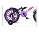 Ver imagem 3 de Bicicleta Infantil Aro 16 Feminina Criança - Ello Bike Cor:preto/lilás