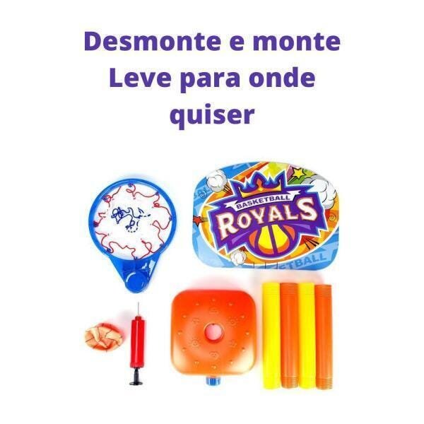 Kit Jogo De Basquete Infantil Cesta Com Bola Bomba E Suporte