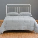 Ver imagem 1 de Cama de Ferro Patente King - sem Peseira - Branco Envelhecido Icamas