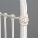 Ver imagem 2 de Cama de Ferro Patente King - sem Peseira - Branco Envelhecido Icamas