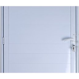 Porta De Alumínio Lambril 2,10 X 1,00 Esquerda Linha All Soft Cor Branco - 2