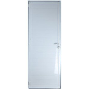 Porta De Alumínio Lambril 2,10 X 1,00 Esquerda Linha All Soft Cor Branco