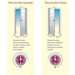 Porta De Alumínio Lambril 2,10 X 1,00 Esquerda Linha All Soft Cor Branco - 4