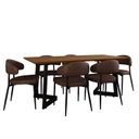 Ver imagem 2 de Conjunto para Cozinha com 6 Cadeiras Toronto Marrom/Whisky/Mel/Preto