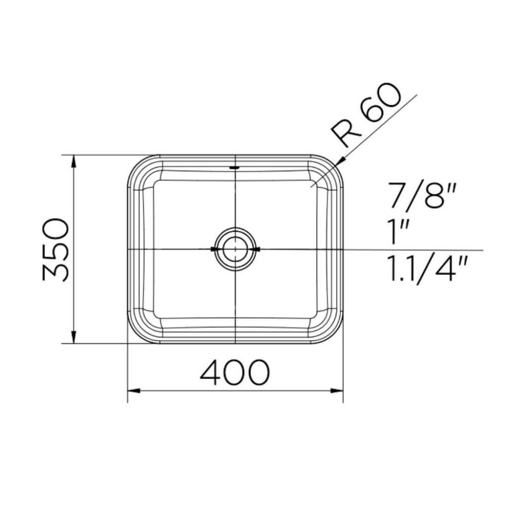 Cuba Apoio 40x35cm Retangular Branco 01539726 Docol - 2
