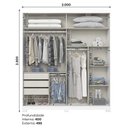 Ver imagem 6 de Guarda Roupa Verg 02 Portas Deslizantes Branco - Móveis Henn