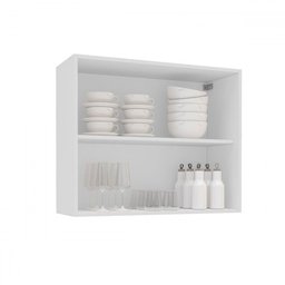 Armário Aéreo Cozinha 80 Cm Meena 2 Portas Branco/creme - Politorno - 2