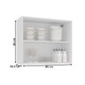 Armário Aéreo Cozinha 80 Cm Meena 2 Portas Branco/creme - Politorno - 3