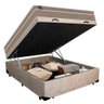 Cama Box Baú Casal Suede + Colchão Lis Molas Ensacadas Plumatex 138x188x64cm Bege - 2