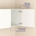 Ver imagem 7 de Ponte Mesa de Cabeceira 100% Mdf 1 Porta Orion CabeCasa MadeiraOriginals