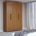 Ver imagem 1 de Guarda-roupa Solteiro Splendore 4 Portas 2 Gavetas 100% Mdf com Pé Cinamomo - Panorama Móveis