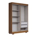 Ver imagem 5 de Guarda-roupa Solteiro Splendore 4 Portas 2 Gavetas 100% Mdf com Pé Cinamomo - Panorama Móveis