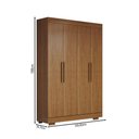 Ver imagem 4 de Guarda-roupa Solteiro Splendore 4 Portas 2 Gavetas 100% Mdf com Pé Cinamomo - Panorama Móveis