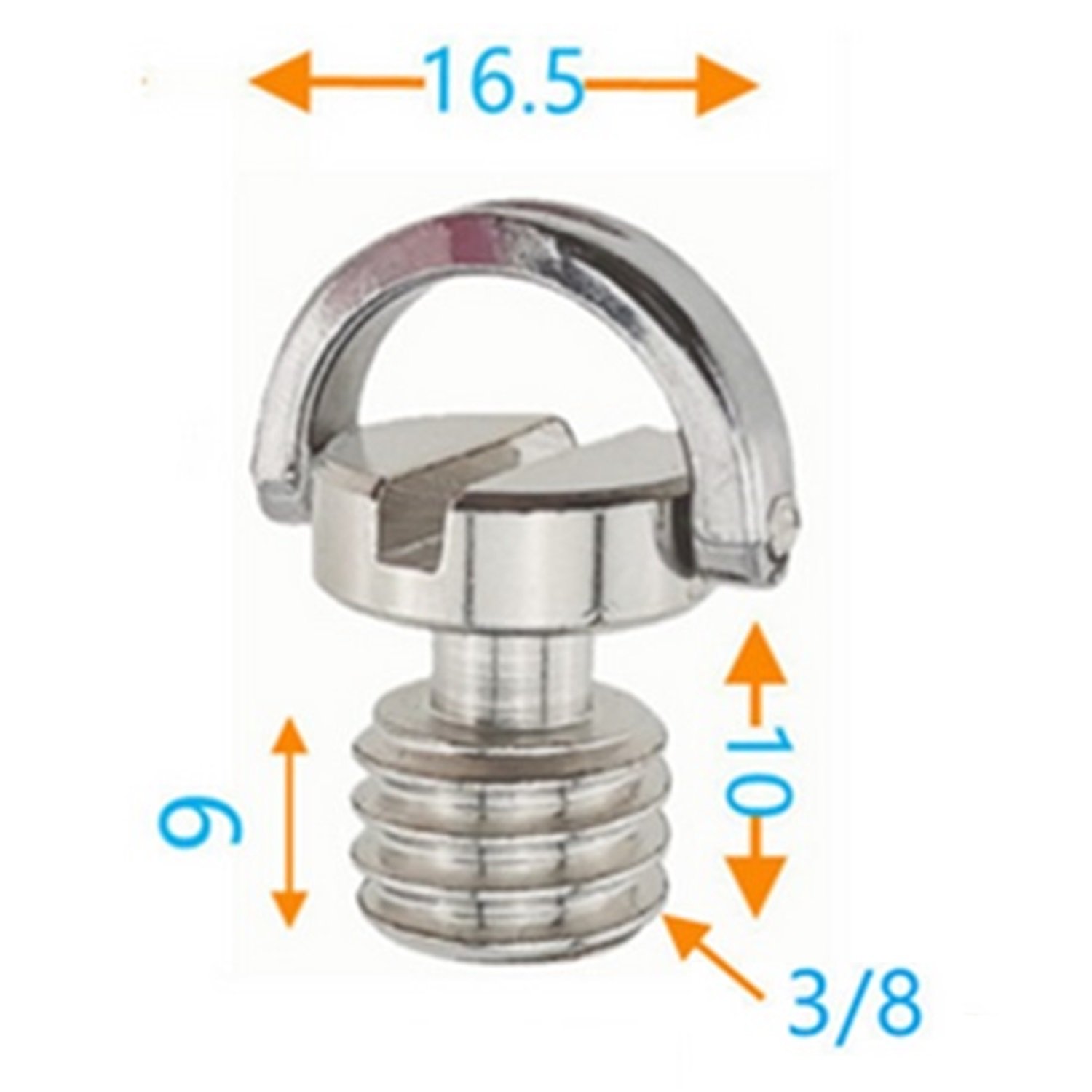 Kit 2pc 1 Parafuso com Alça 1/4 + Parafuso com Alça 3/8 Aço - 3