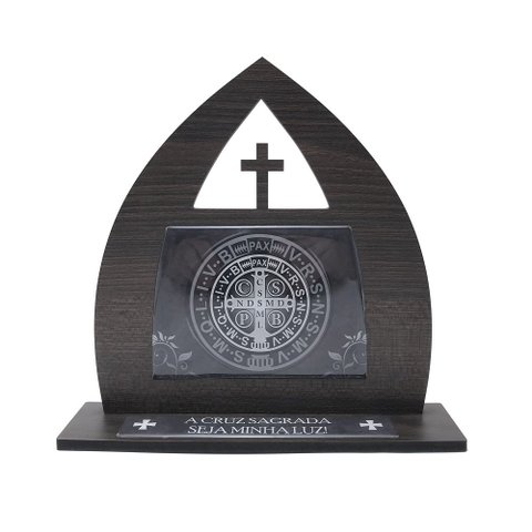 Capela Medalha de São Bento Madeira Grande Armazém Católico CA003 - Medalha de São Bento Grande