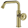 Torneira Monocomando Bica Baixa Gold Dourado Escovado Luxo WJ-2875-DT-GS - 1