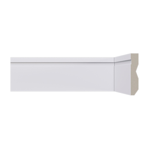 Kit Rodape Poliestireno 7cm Frisado Santa Luzia 24metros (10 Barras)