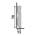 Ver imagem 2 de Kit Rodape Poliestireno 7cm Frisado Santa Luzia 24metros (10 Barras)