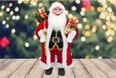 Ver imagem 4 de Papai Noel Casaco Vermelho Longo Luxo Saco Presentes 60cm - Master Christmas