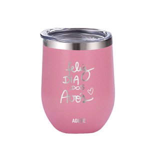 Copo Térmico Aduze Cuia Classic Feliz Dia Dos Avós 300ml - Rosa