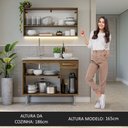 Ver imagem 5 de Armário de Cozinha Compacta 105cm com Pia Rustic-cinza Emilly Madesa 04 Rustic-cinza